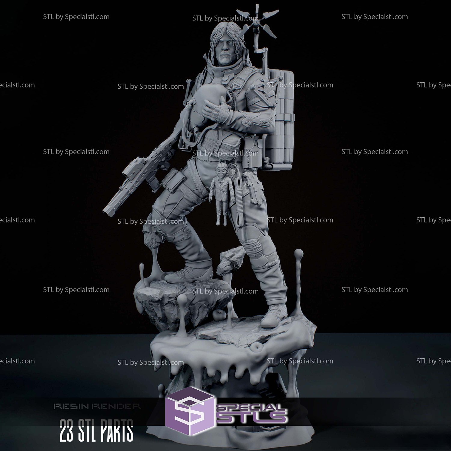 Sam Porter Death Stranding Oil 3D Printer Files STL Model — view 3
