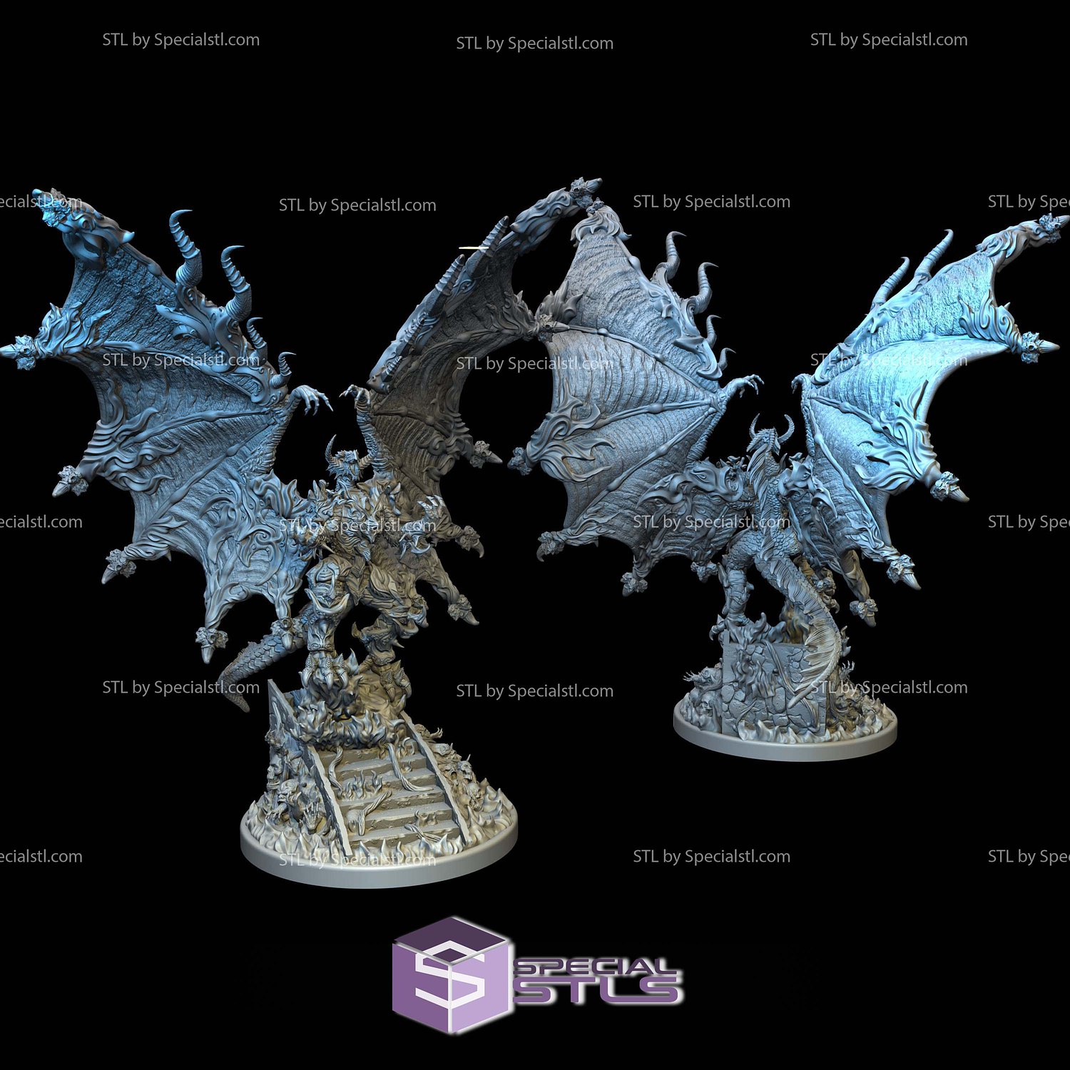 Bahamut V2 Final Fantasy STL Files 3D Model — view 2
