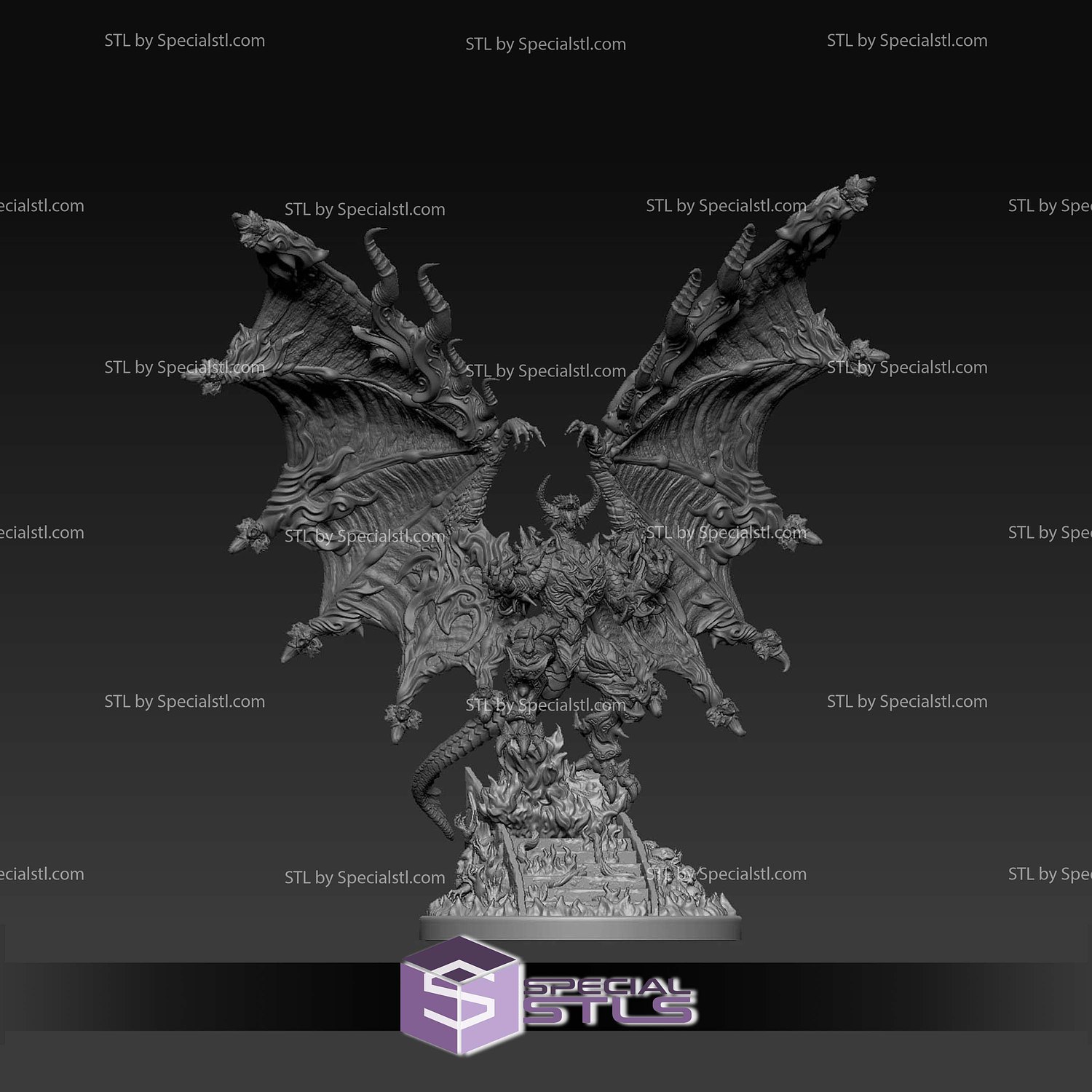 Bahamut V2 Final Fantasy STL Files 3D Model — view 3
