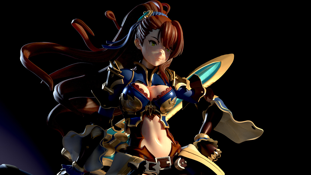 Beatrix - Granblue Fantasy Versus Rising 3D STL Model — view 4