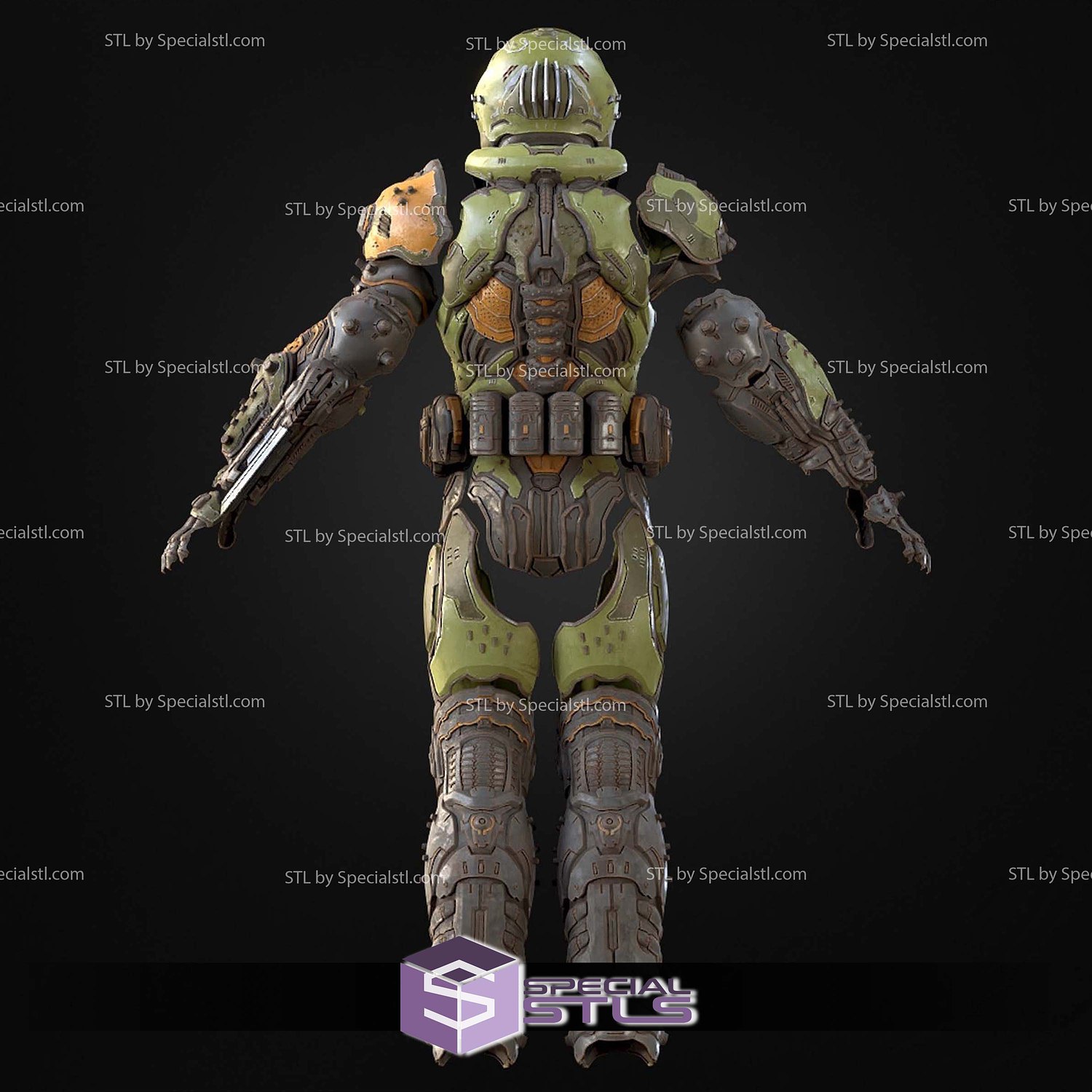 Cosplay STL Files Doom Eternal Slayer Armor 3D Model — view 3