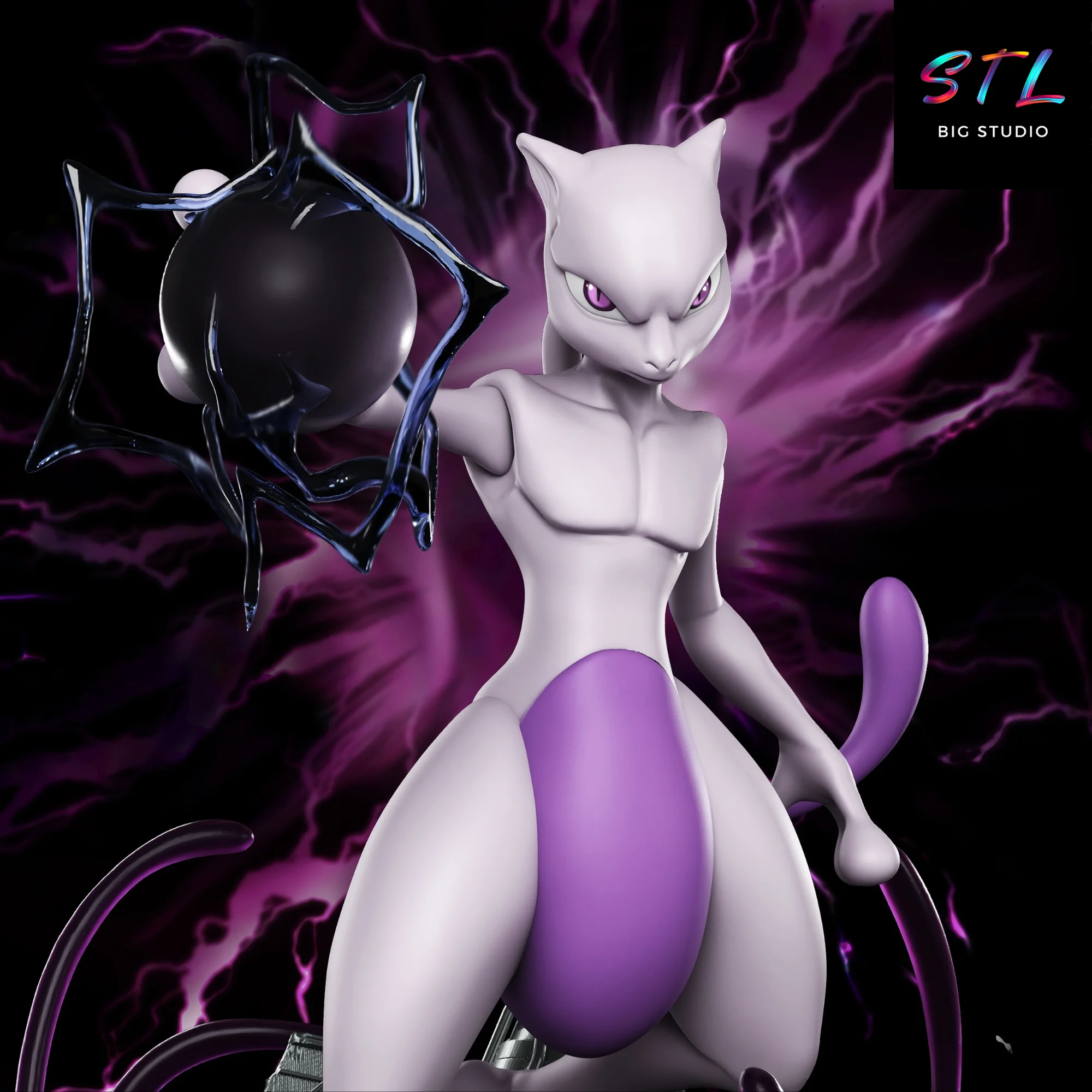Mewtwo STL | Pokémon | 3D Printable Model Model — view 4