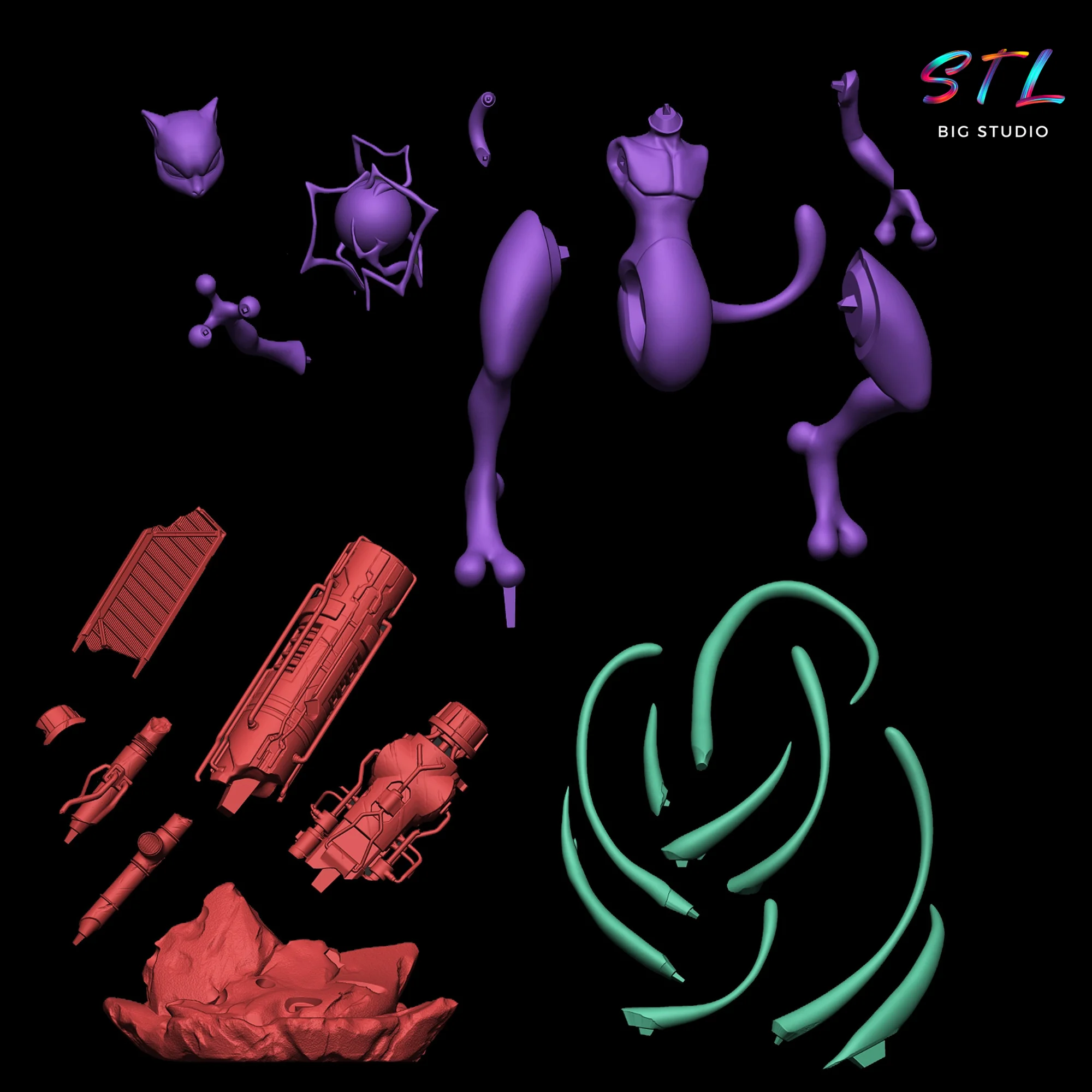 Mewtwo STL | Pokémon | 3D Printable Model Model — view 6