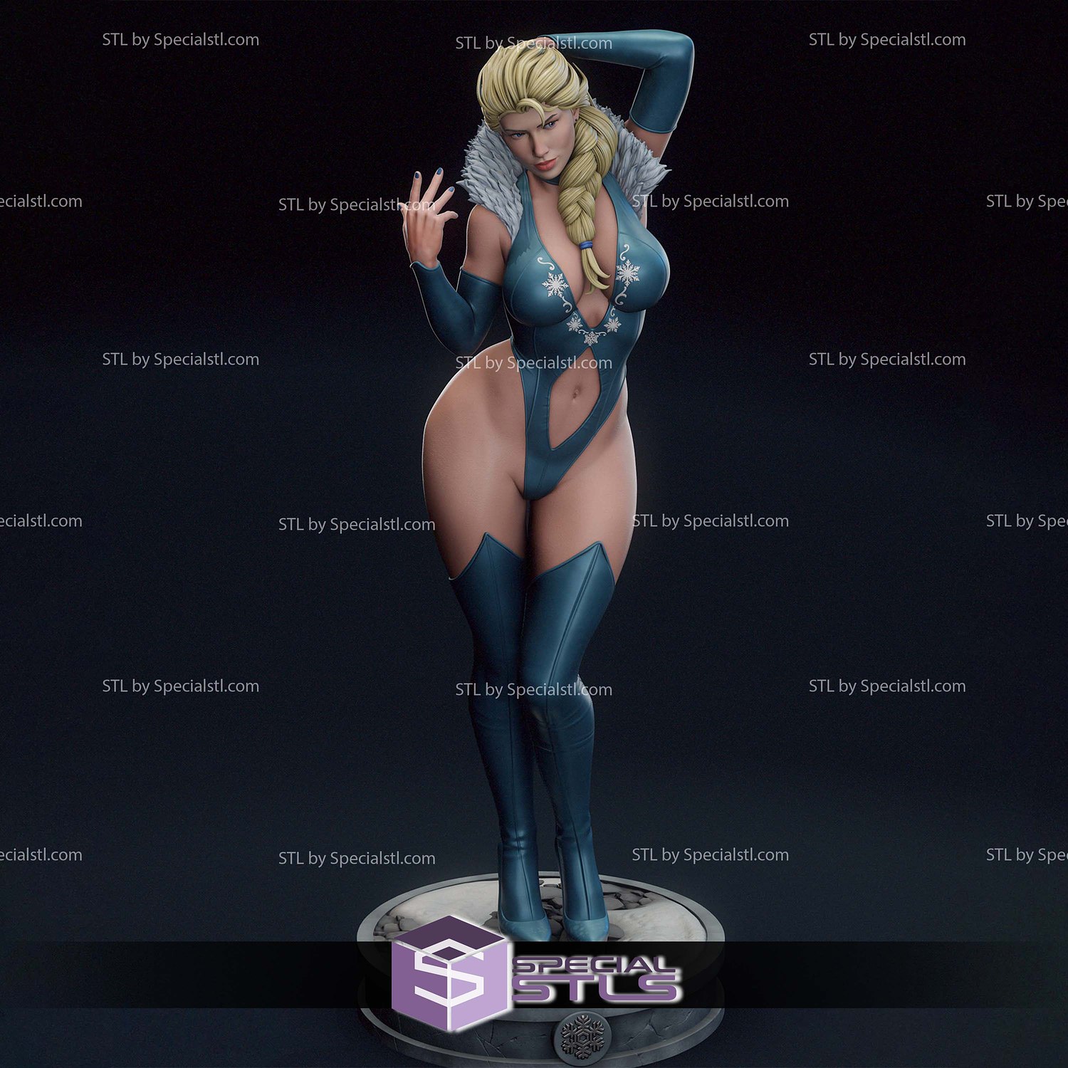 Elsa Adult Thicc STL Printer Files 3D Model — view 2