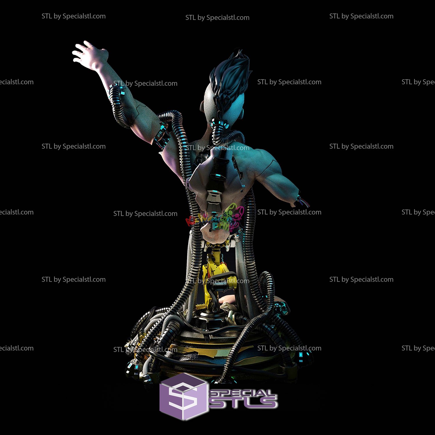 David Martinez Bust 3D Print Sculpture STL Model — view 5