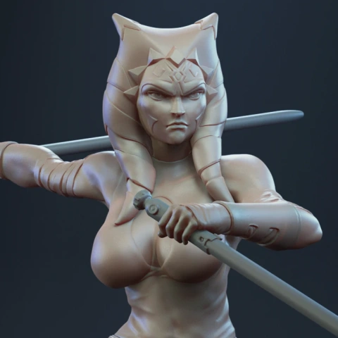 Ahsoka Tano Clone Wars 3D Printer Files | Assembly STL Model
