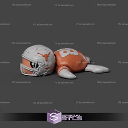 Basic STL Collection Football Turtle Texas Longhorns 3D Model