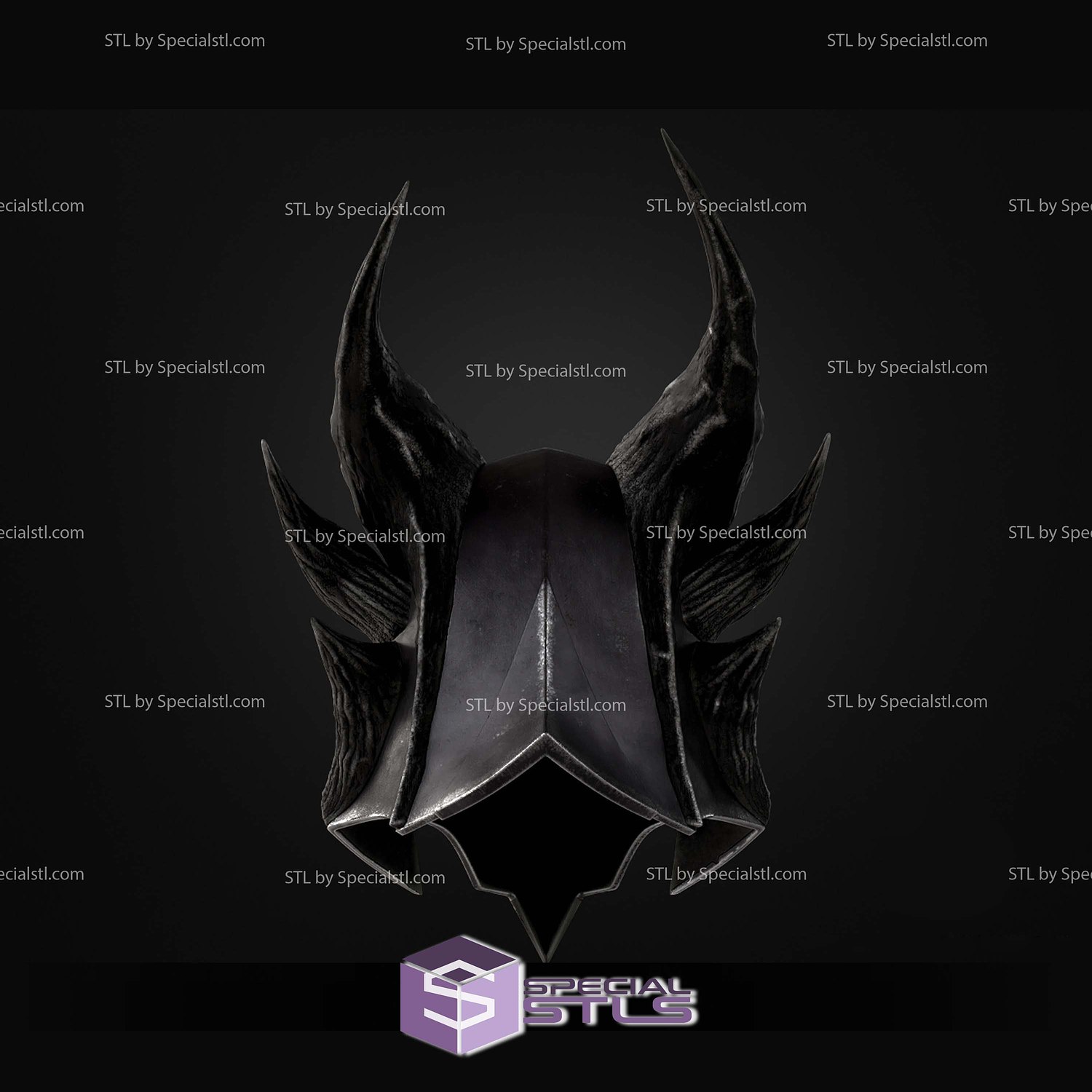 Cosplay STL Files Daedric Helmet 3D Model — view 4
