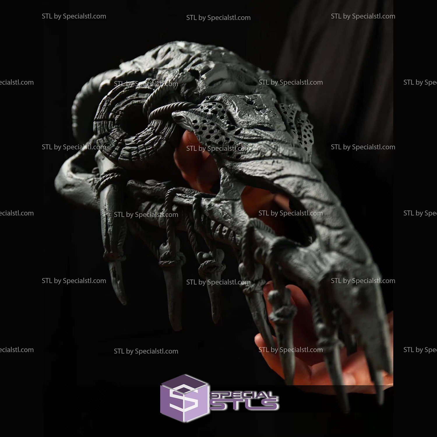Face of Decay Omari Mask Life Size 3D Printer Files STL Model — view 2