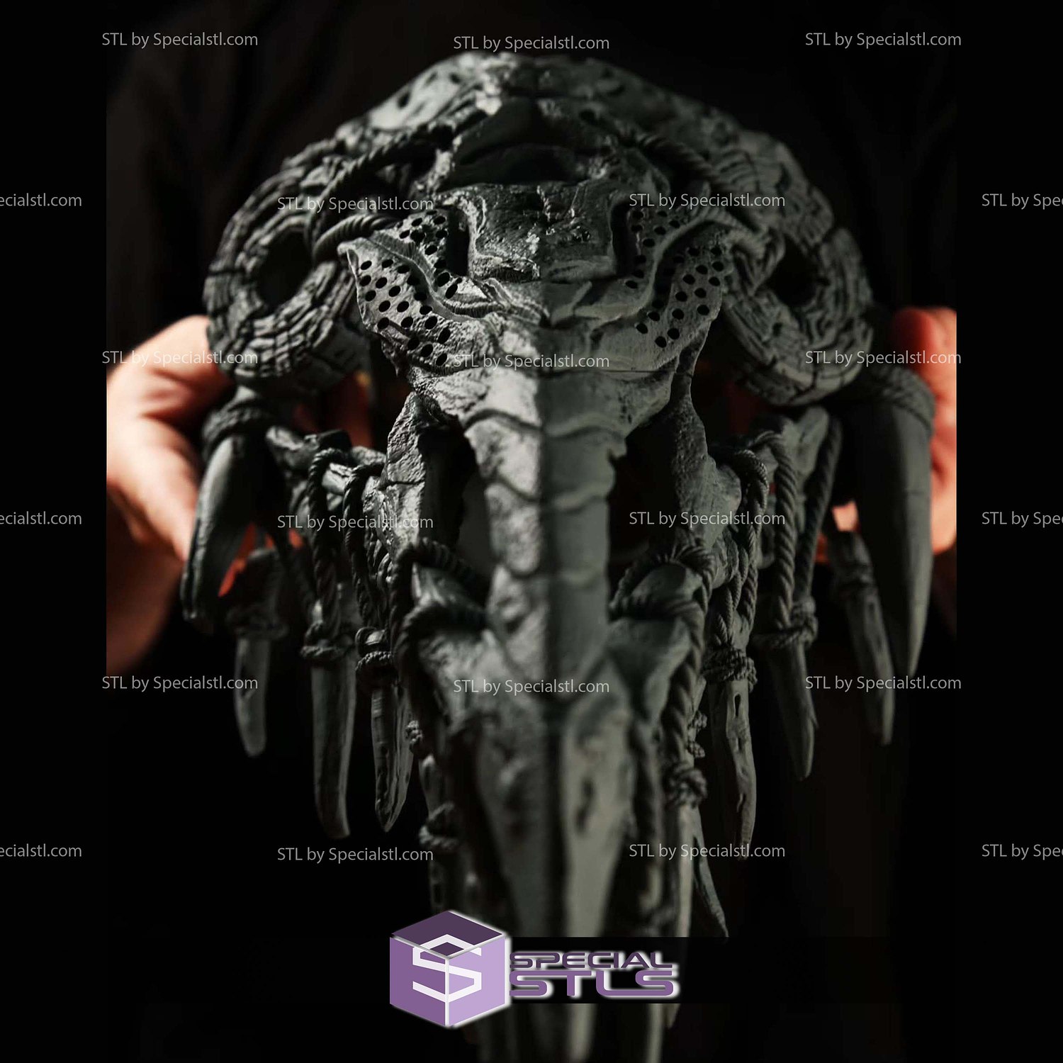 Face of Decay Omari Mask Life Size 3D Printer Files STL Model — view 3
