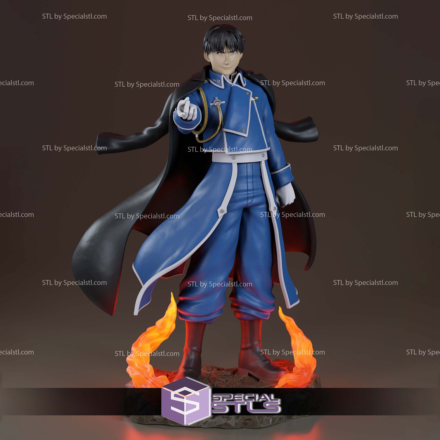 Roy Mustang V3 Fullmetal Alchemist 3D Printer Files STL Model — view 2