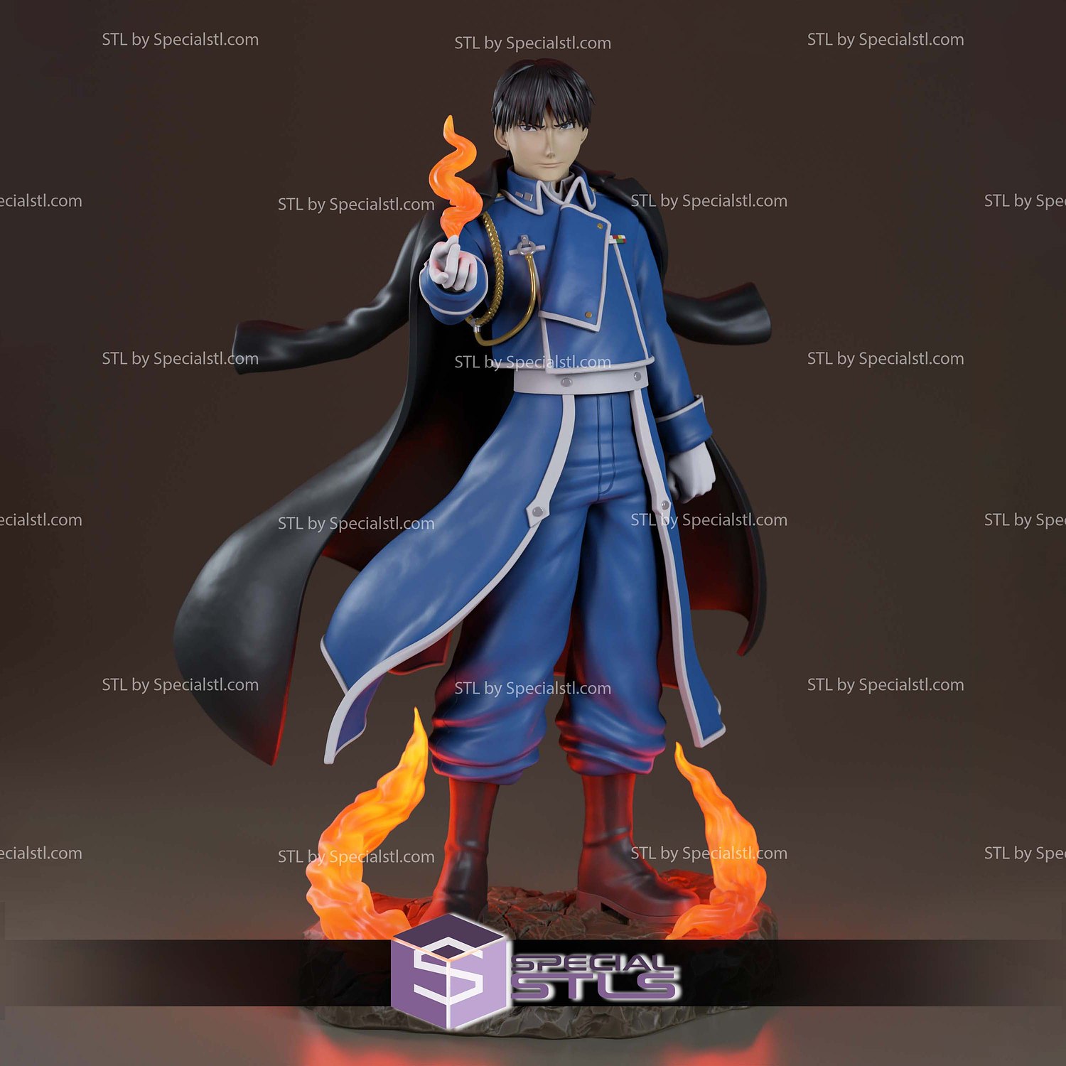 Roy Mustang V3 Fullmetal Alchemist 3D Printer Files STL Model — view 3