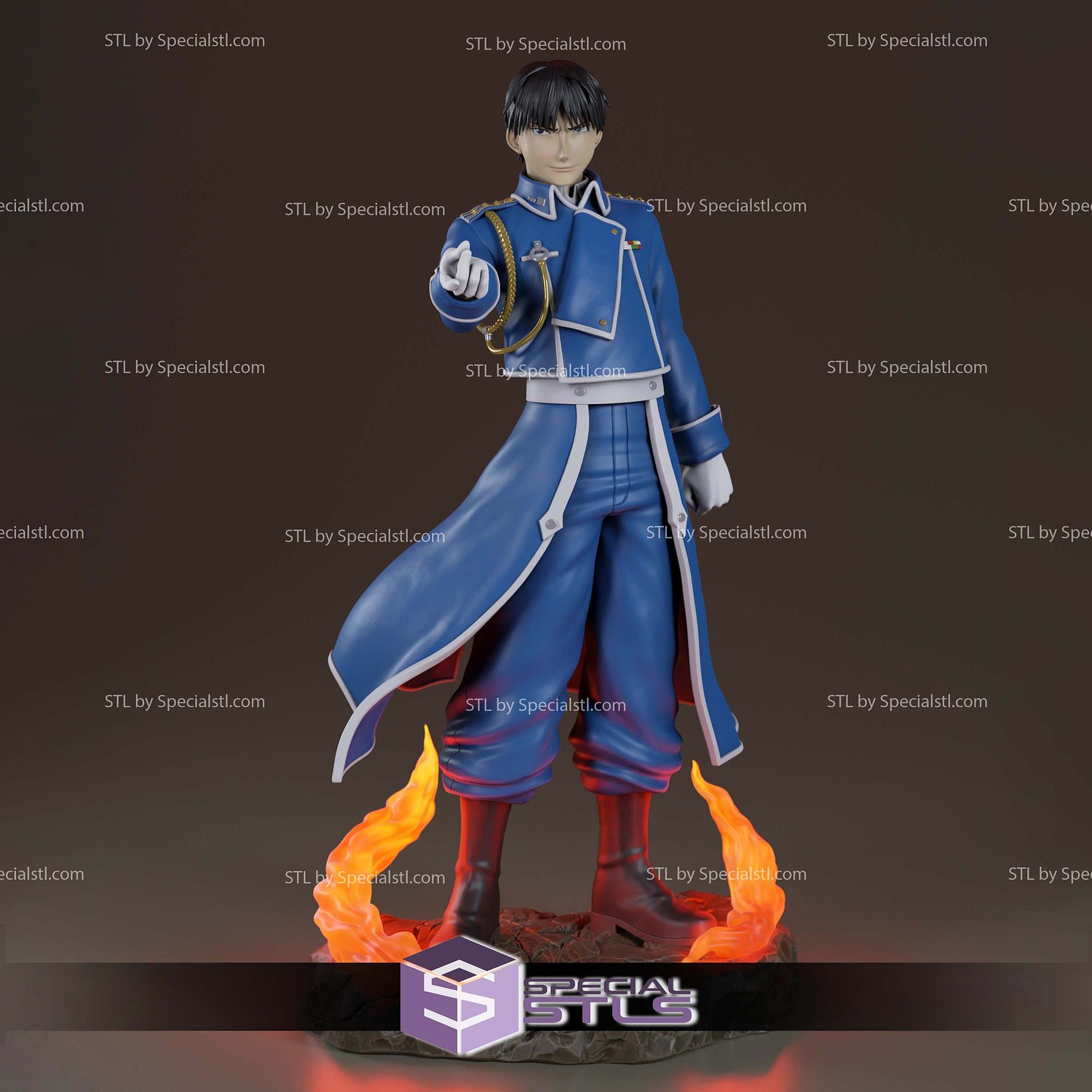 Roy Mustang V3 Fullmetal Alchemist 3D Printer Files STL Model — view 4