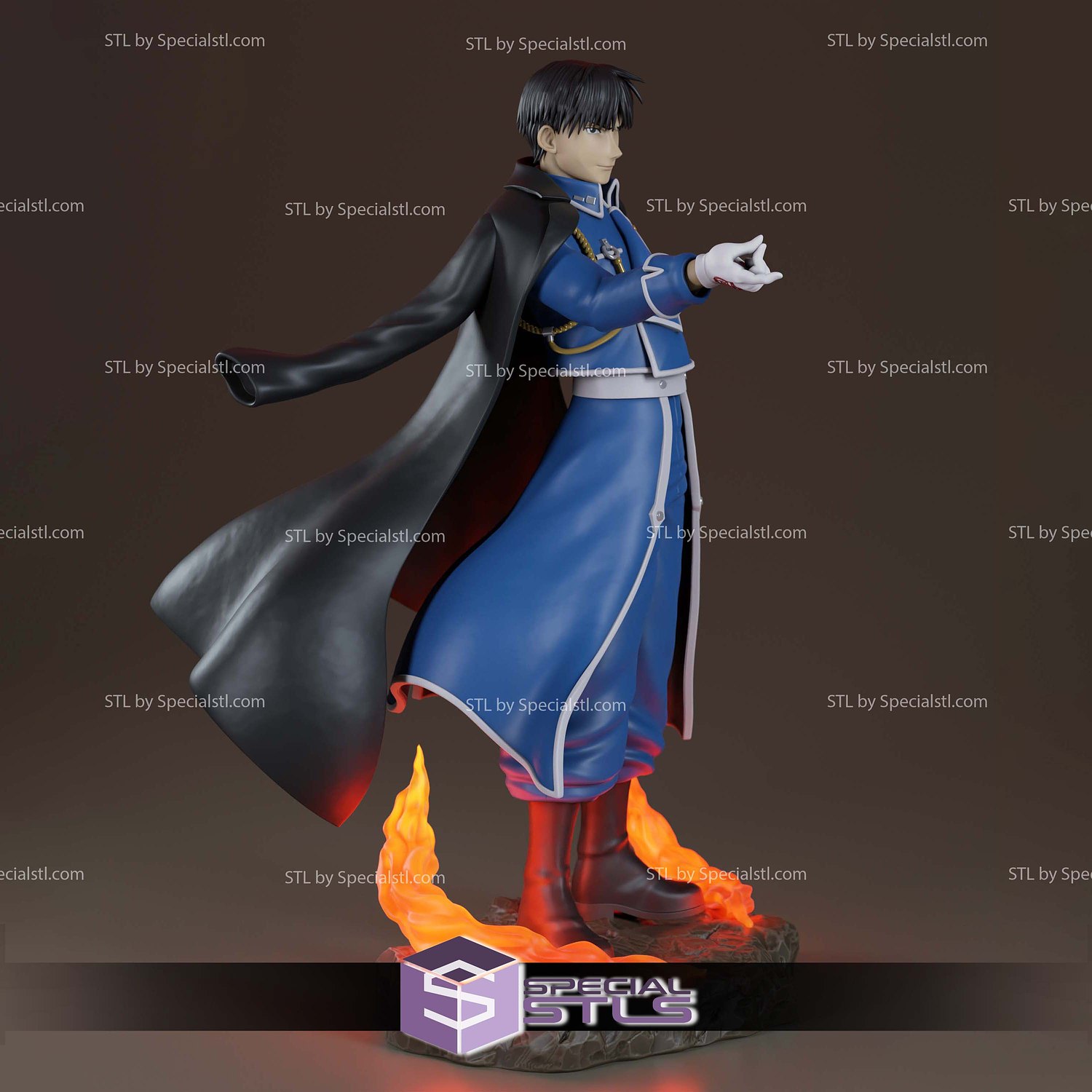 Roy Mustang V3 Fullmetal Alchemist 3D Printer Files STL Model — view 5