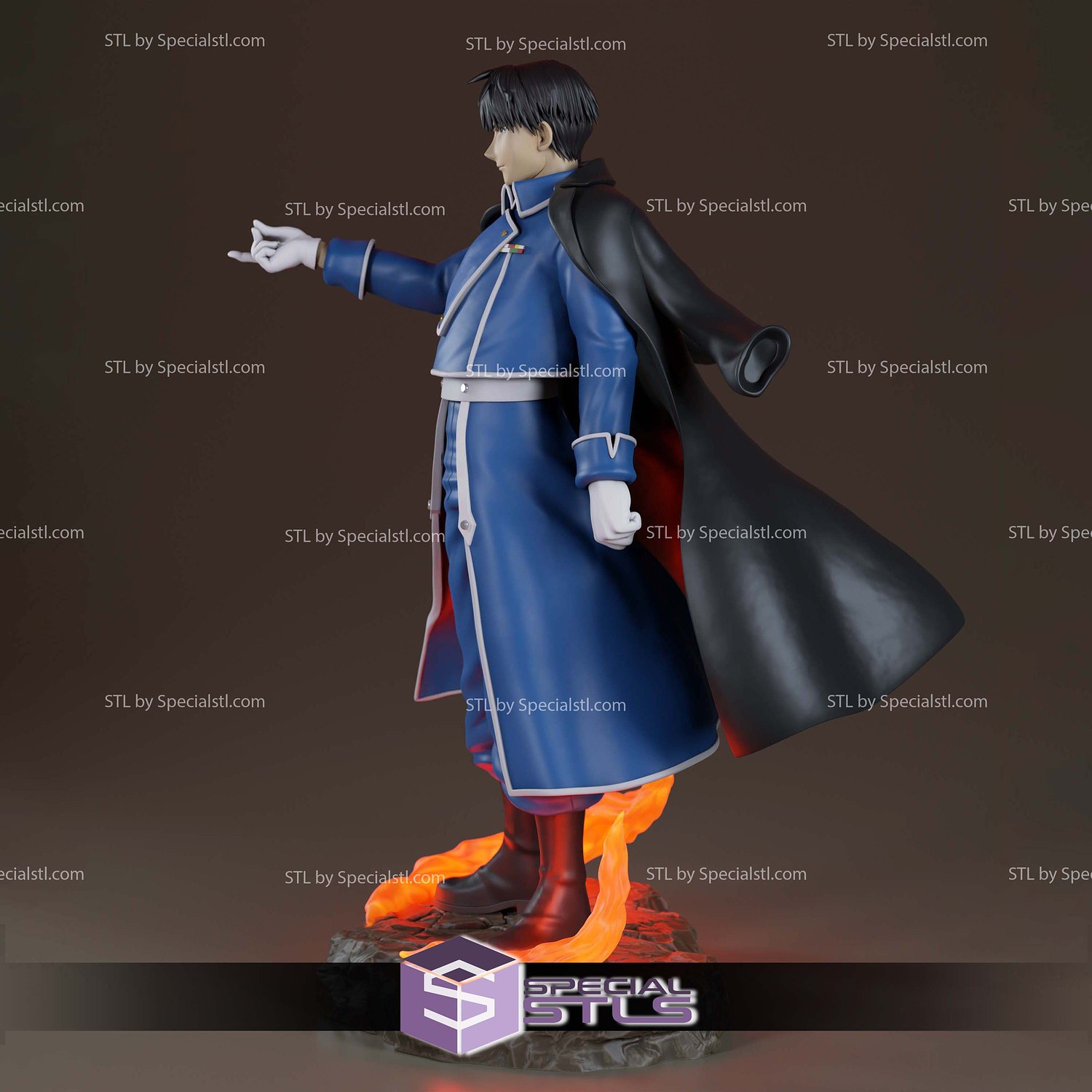 Roy Mustang V3 Fullmetal Alchemist 3D Printer Files STL Model — view 7